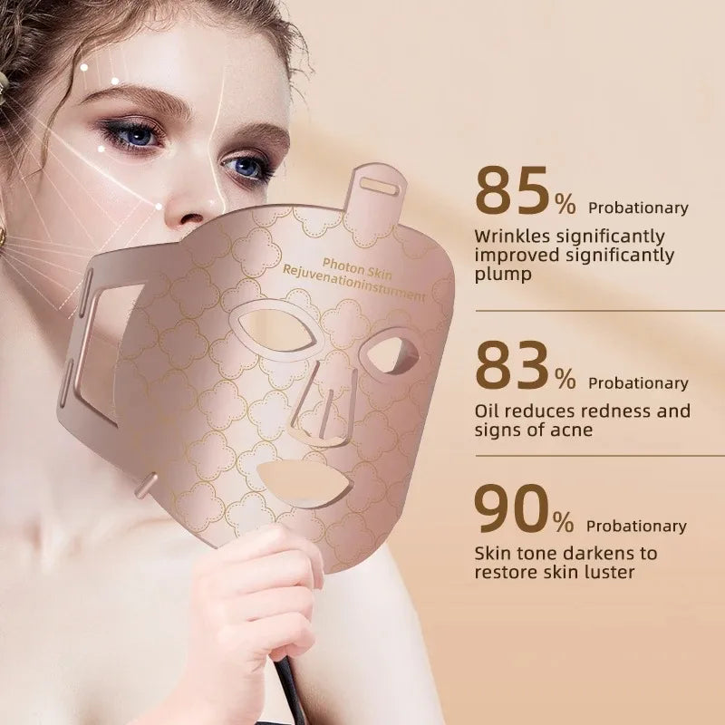 New 8 Colors Photon Nir Light Skin Rejuvenation for Facial 850nm Led Red Infrared Led Face Mask Red Light Therapy Photon Mask