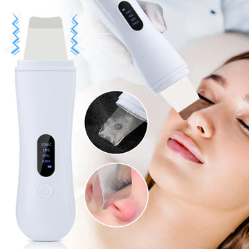 Ultrasonic Skin Scrubber Skin Spatula Ion Deep Face Cleaning 4 Modes Facial Lifting Ultrasonic Cleaner Peeling Skin Care Device